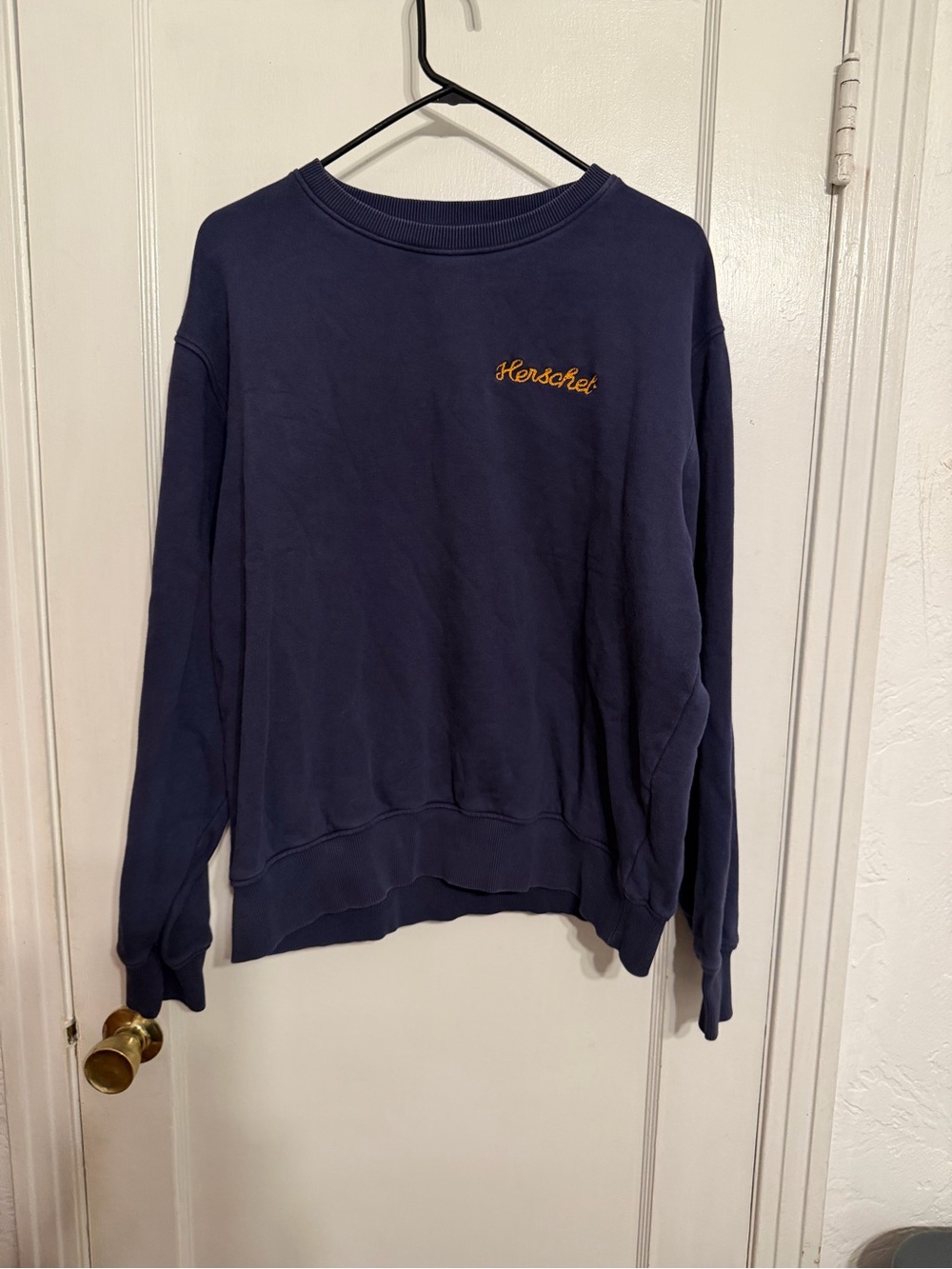 Herschel Supply Company Navy Crewneck Sweatshirt with Gold Logo